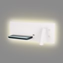 MAXLIGHT W0291L KINKIET SUPERIOR Z GNIAZDEM USB I ŁADOWARKĄ INDUKCYJNĄ BIAŁ